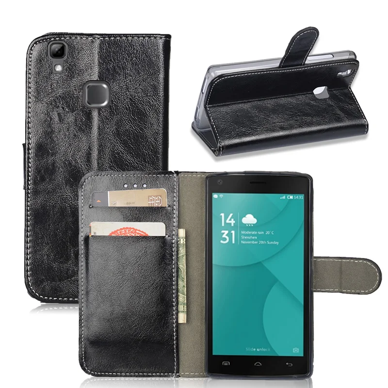 J&R Leather Case For Doogee X5 Max Flip Cover Max/X5 Pro 5.0 inch Wallet Stand Protective Phone Bags&Cases | Мобильные
