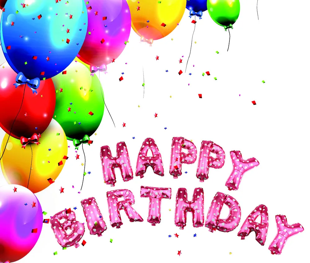 Happy День Рождения Украшения Буквы Алфавита Алюминий Фольга Шарики Мероприятия