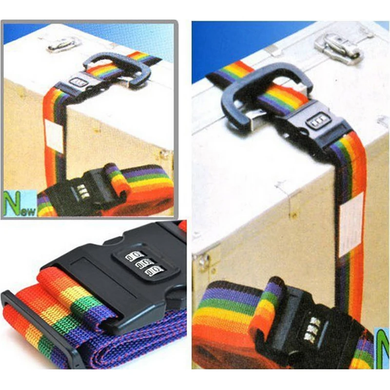 1 шт цветной дорожный багажный ремень с 3 цифрами паролей Блокировка