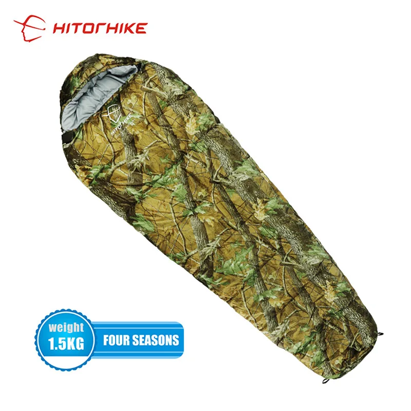 Hitorhike 80x190 см уличный сверхлегкий спальный мешок для мам, расширенный размер для кемпинга, походов, альпинизма, костюм 3 сезона 1,5 кг - Цвет: Белый