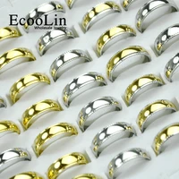 10pcs 3 colors mixed new design gold stainless steel rings for women men jewelry wholesale bules lots never fade lb4014