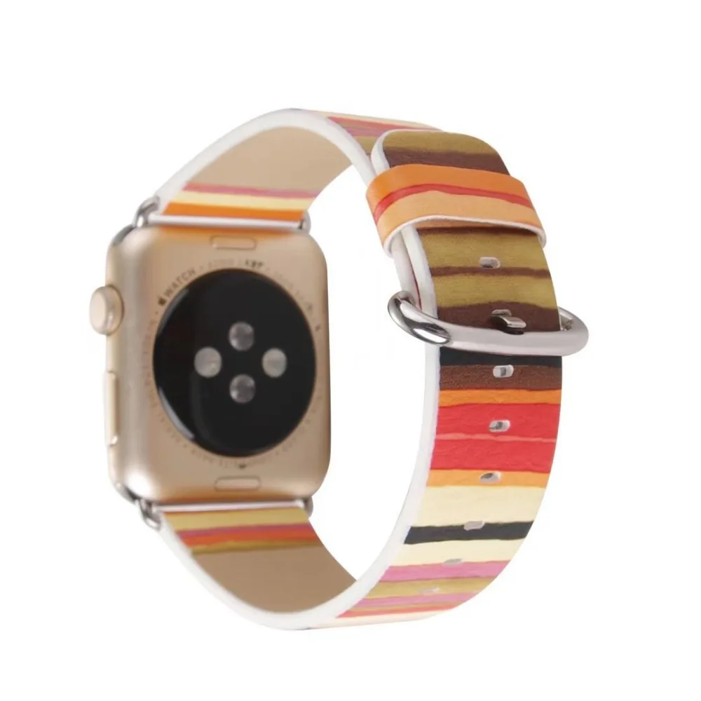 Модные кожаные часы iWatch Apple 38 мм 42 мм для мужчин и женщин спортивный браслет для ремня Замена мужской t браслет для iWatch Народно-пользовательский стиль