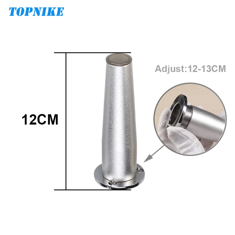 12CM(12-13CM) TOPNIKE 4 шт/лот европейские круглые подставки под ножки мебели шкаф ноги регулируемая высота стола ножки для кухонного шкафа золото - Цвет: 12CM(12-13CM)