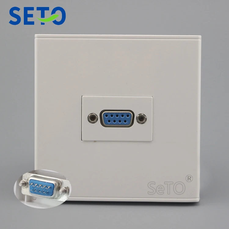 SeTo 86 Тип Однопортовый 9-контактный разъем VGA Панель настенная пластина розетка