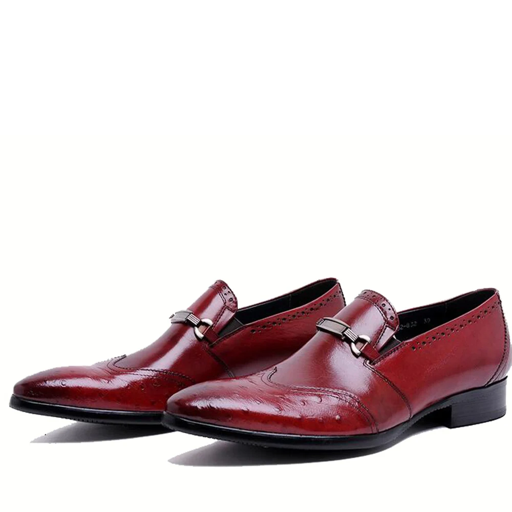 Туфли Sipriks мужские из натуральной кожи элегантные ботинки бордовые без застежки