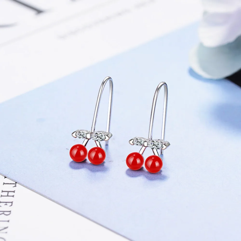 Женские серьги с красными бусинами Chandler серьги-подвески ручной работы из