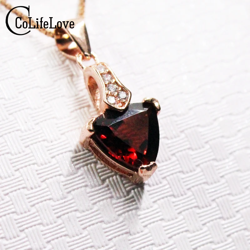 Ювелирные изделия colife хит продаж милый в форме сердца натуральный гранатовый