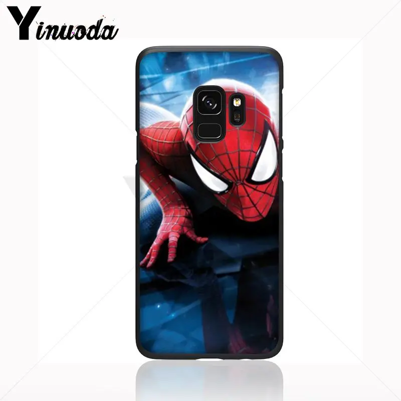 Умный чехол Yinuoda Marvel Мстители герои черный мягкий для телефона Samsung Galaxy s9 s8 plus note 8
