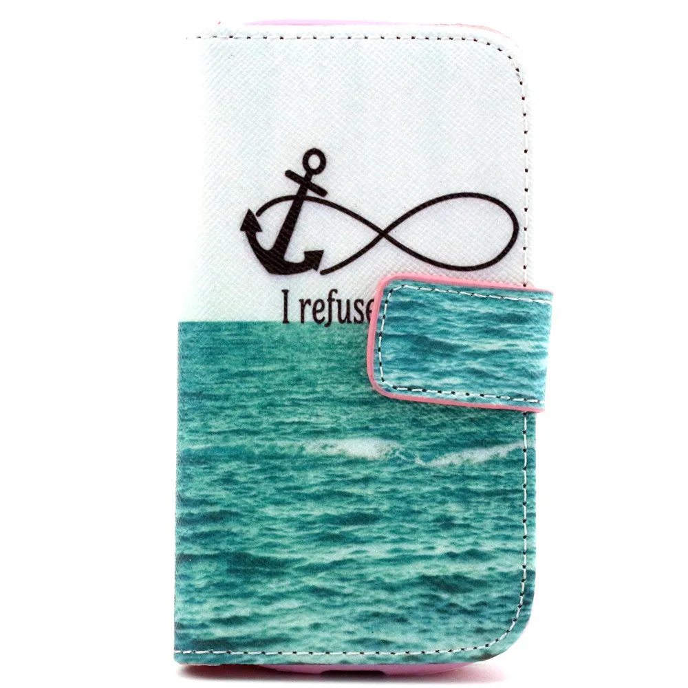 Fashion Painting Case PU Leather Flip Cover For Samsung Galaxy S3 Mini I8190 Cell Phone Bag Wallet Cases With Stand Function |