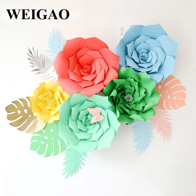WEIGAO 6 шт. DIY Бумага черепаха лист/ладонь фон с листьями Декор DIY Свадебная вечеринка День Рождения Вечеринка домашний сад украшения принадлежности
