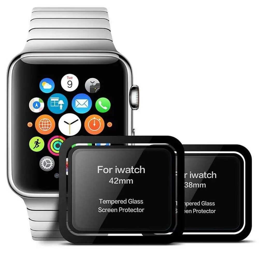 3D изогнутое закаленное стекло 9H для Apple iWatch Защитная пленка экрана с полным