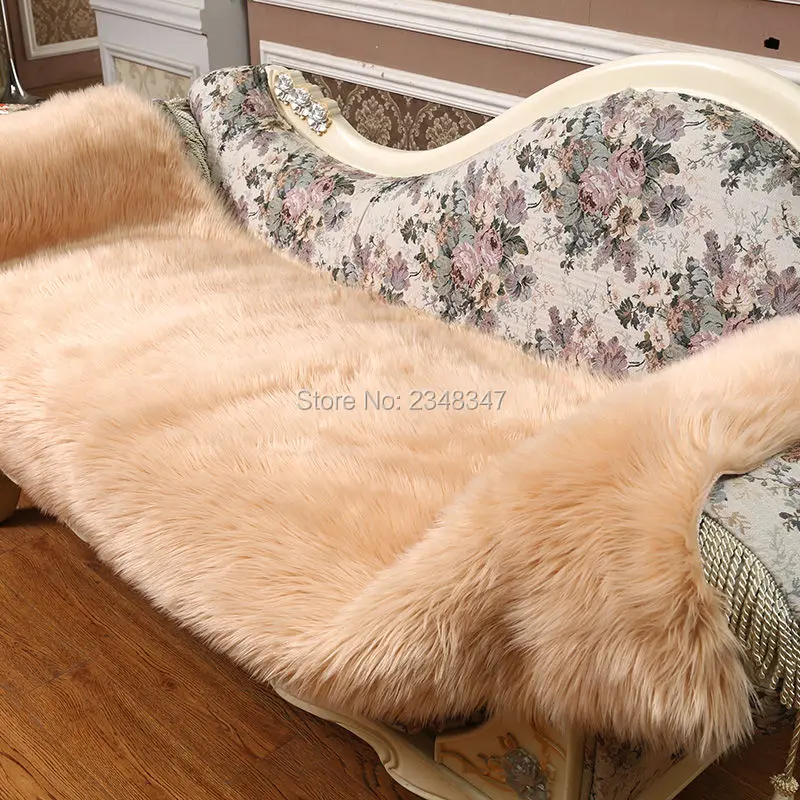 Длинный искусственный МЕХ ОВЧИНА прямоугольная пушистая Крышка для дивана и