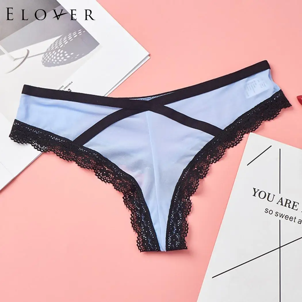 Elover сексуальное нижнее белье бикини-стринги Женское удобное Новое кружевное