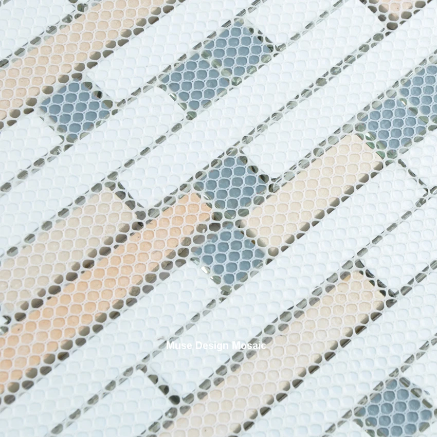 Блокировка из нержавеющей стали Хрустальное стекло мозаика плитка 13 скошенный