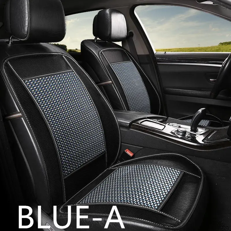 blue A Дизайн естественная Защита окружающей среды дерево бусины и бамбуковые подушки для автомобиля летом охлаждение и дыхание чехол для сиденья автомобиля - Название цвета: blue A
