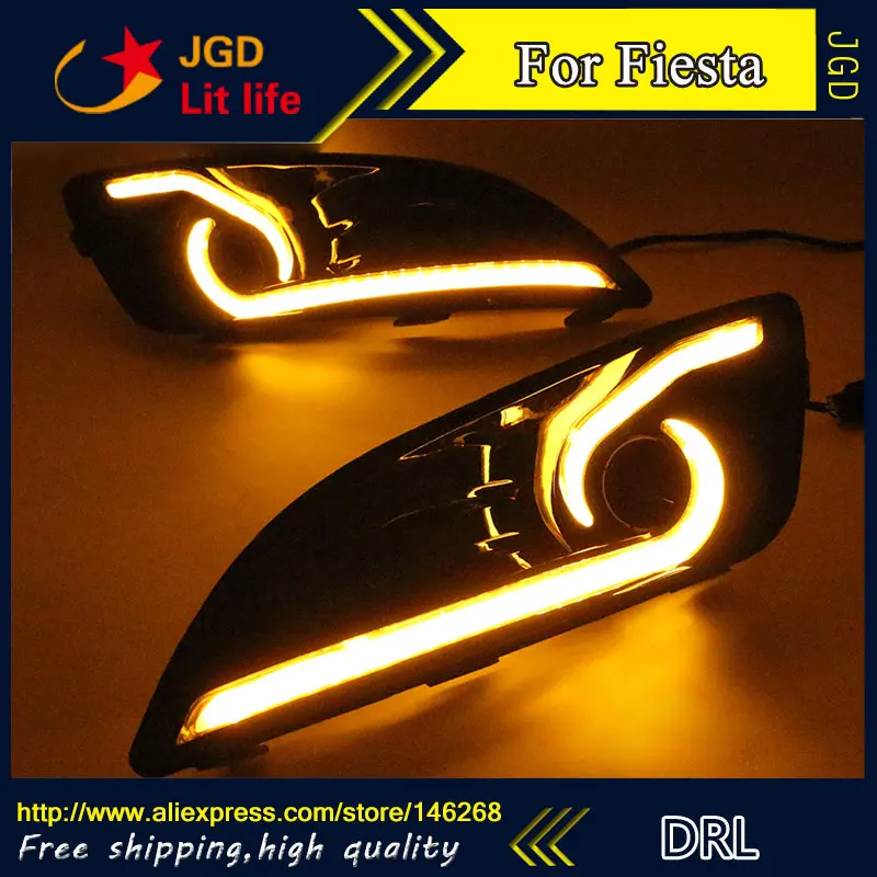 Бесплатная доставка! 12 В 6000k светодиодный дневный ходовой светильник DRL для Ford Fiesta