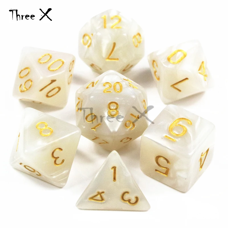101 шт игральные кости с мешком многогранные D4 D6 D8 D10 D10% D12 D20, D30, D60 для ролевых игр D&D настольные игры рождественские подарки