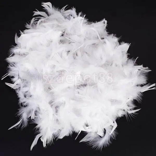 Белое перо боа пушистое Ремесло Украшение 6 футов в длину|fluffy feather boa|decorative
