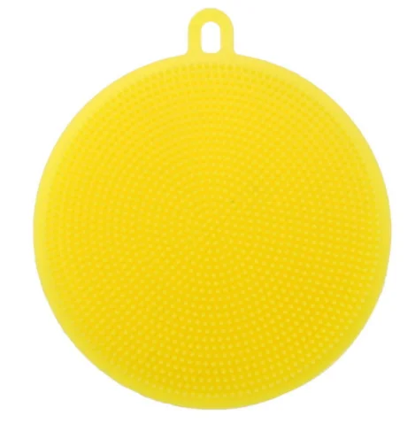 1pcs Yellow Волшебные чистящие щетки, мягкая силиконовая миска для посуды, кастрюля, чистящие губки, чистящие подушечки, инструмент для уборки пищи, кухонные аксессуары - Цвет: 1pcs Yellow