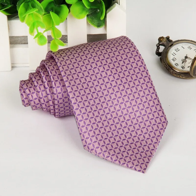 SHENNAIWEI высококачественные мужские Жаккардовые тонкие галстуки 8 см розовые и