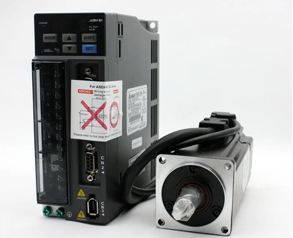 ECMA C20604RS + ASD B2 0421 B DELTA 400w 3000rpm 1.27N.m ASDA 60 мм AC Серводвигатель|motor driver|servo motor driverac servo driver