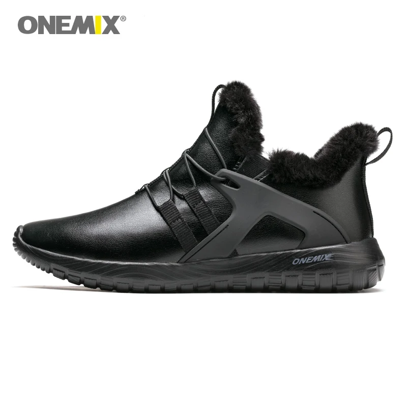 Лидер продаж мужские зимние ботинки ONEMIX с полностью меховой подкладкой уличные