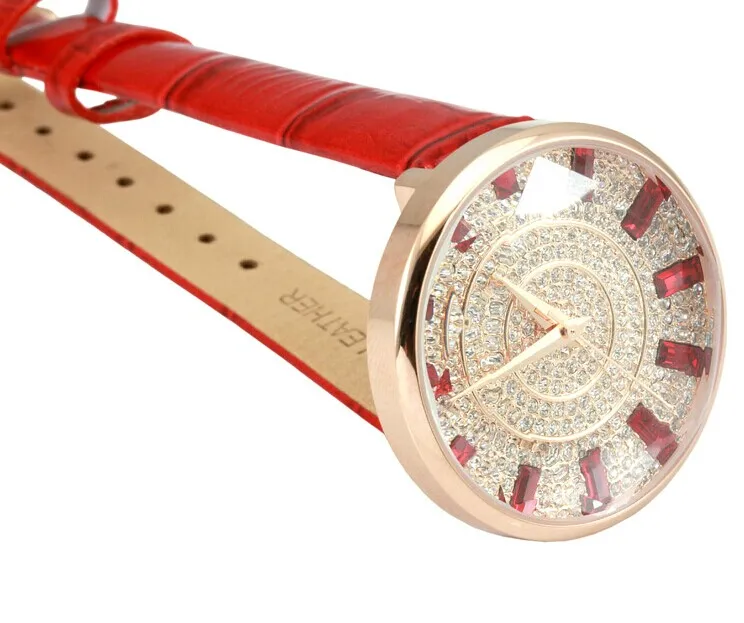 Брендовые корейские стильные тонкие часы на кожаном ремешке повседневные