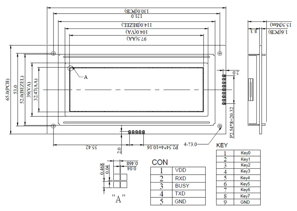 19264 192*64 130X65 графическая матрица UART CMOS ttl RS232 ЖК-модуль дисплей экран LCM встроенный GB2312 ASCII шрифт для Arduino