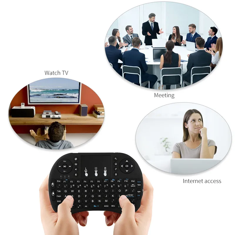 SUNNZO испанская/английская Мини Беспроводная клавиатура Air mouse USB Пульт