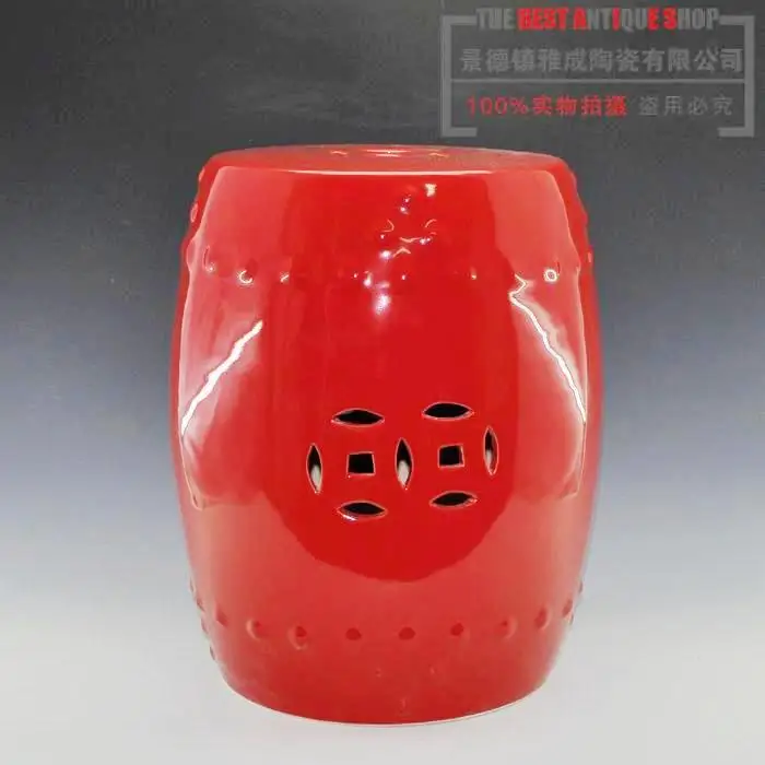 Красивое сиденье для сада из красной керамики | Мебель