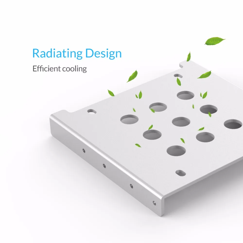 ORICO алюминий 2," до 3,5" Монтажный кронштейн для жесткого диска комплект HDD SSD SATA Bay конвертер(от 3,5 до 1x2,5 черный