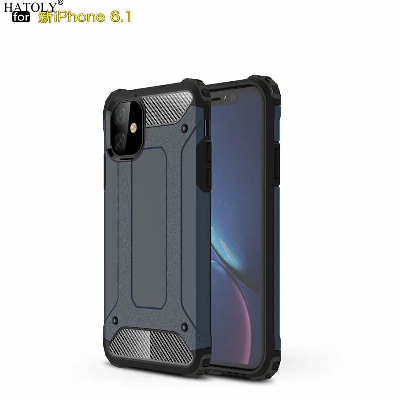

For Coque iPhone 11 2019 Case for iPhone 11 Heavy Armor Slim Hard Rubber Tough Cover Silicon Cases for Apple iPhone 11 2019 6.1"
