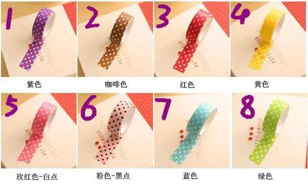 DIY милые в горошек васи лента для декора скрапбукинга дизайнерские ремесла