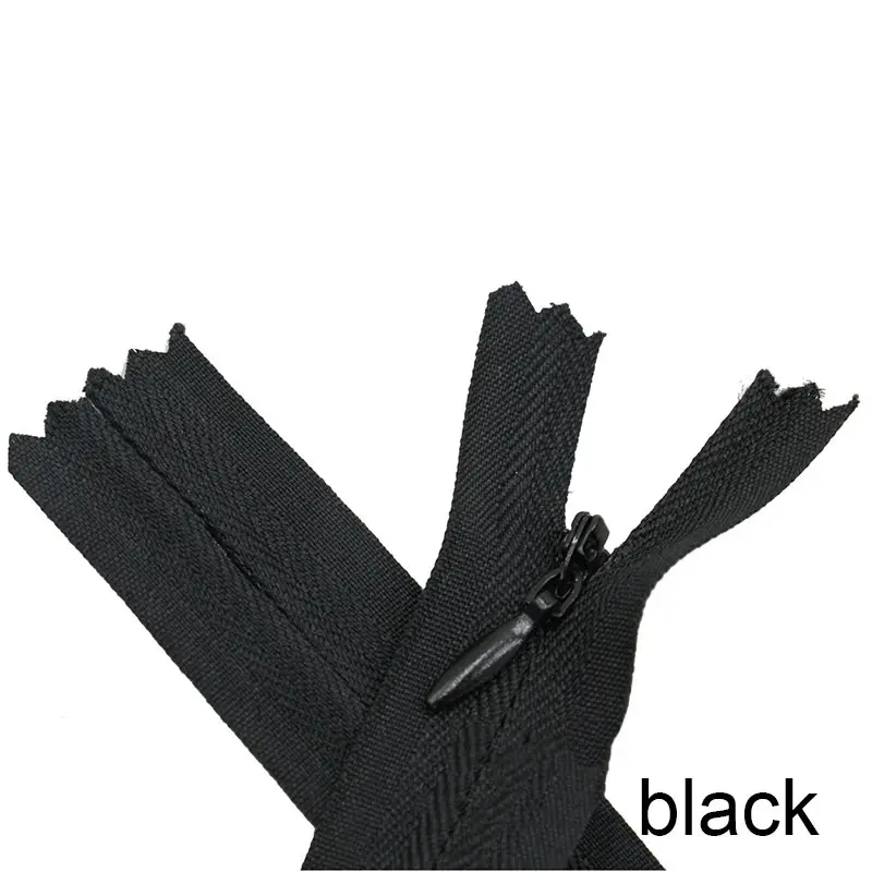 black 10 шт. 45 см(18 дюймов) длина 3# закрытые нейлоновые молнии Портной брюки застежка-молния швейные изделия ручной работы DIY аксессуары - Цвет: black