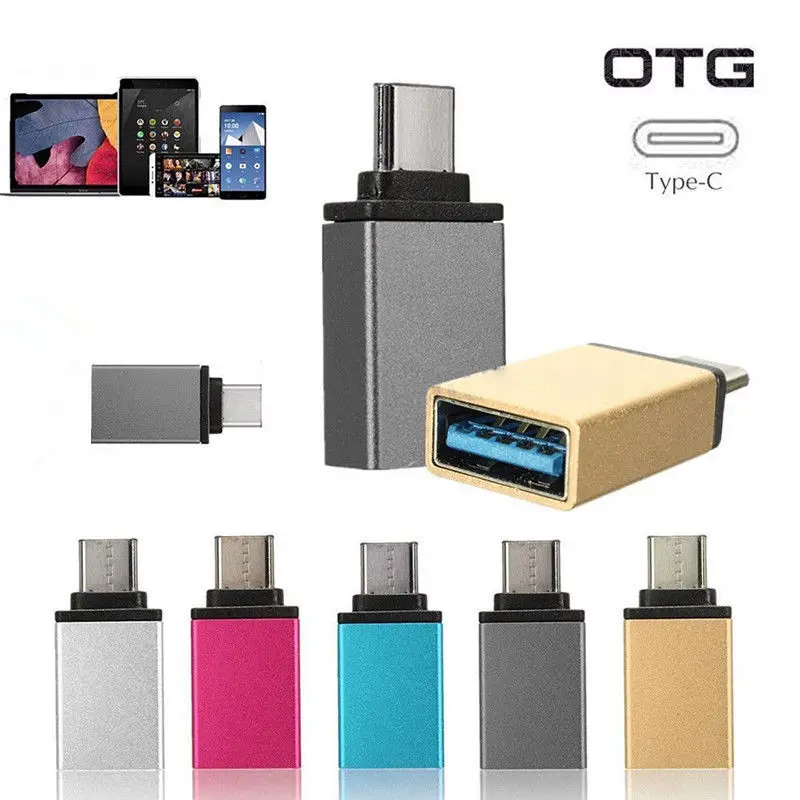 USB C адаптер для синхронизации данных Type с разъемом 3 0 OTG телефона Macbook алюминиевый