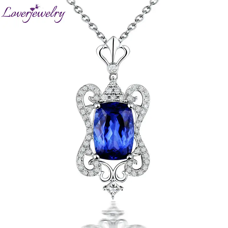 LOVERJEWELRY ювелирные изделия из танзанита твердое 14Kt белое золото бриллиант
