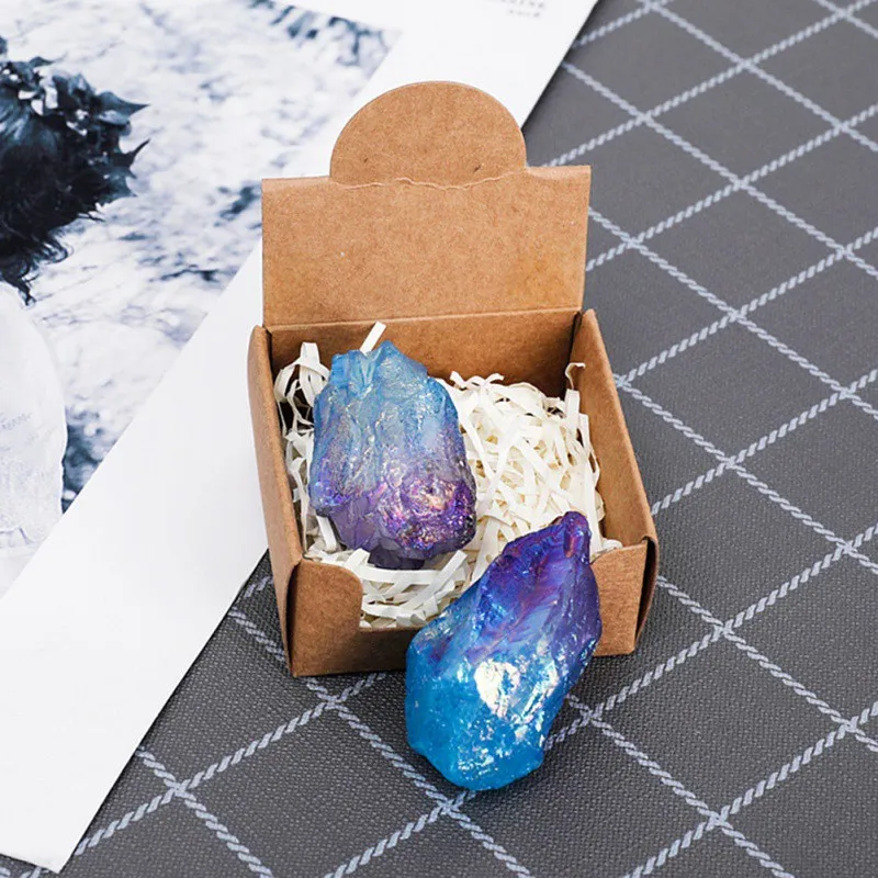 1 шт. новый натуральный кристалл колонна оригинальный камень спрей краска цвет