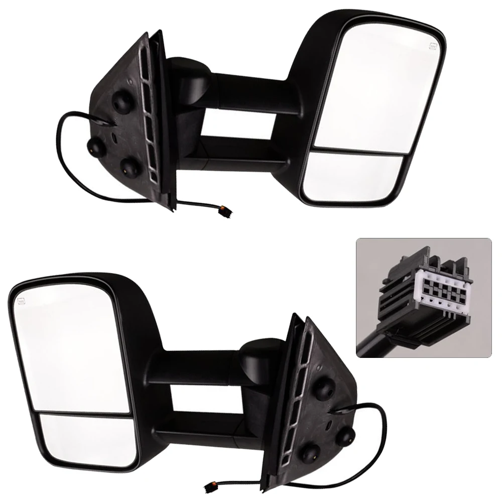 Боковые зеркала заднего вида с подогревом черный буксировочный комплект LH и RH
