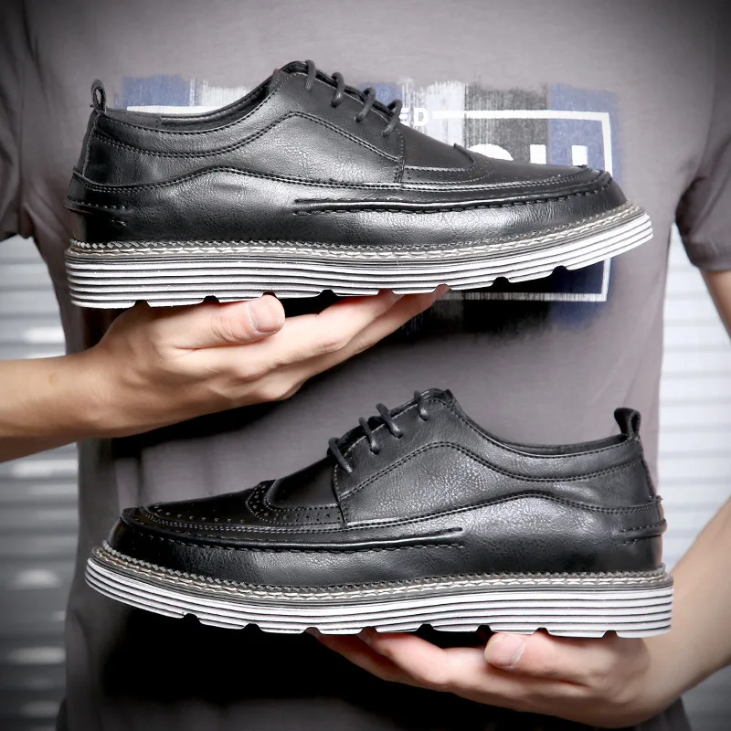 

New Men's Shoes Summer Trendy Shoes British Casual Shoes Korean Retro Business Shoes