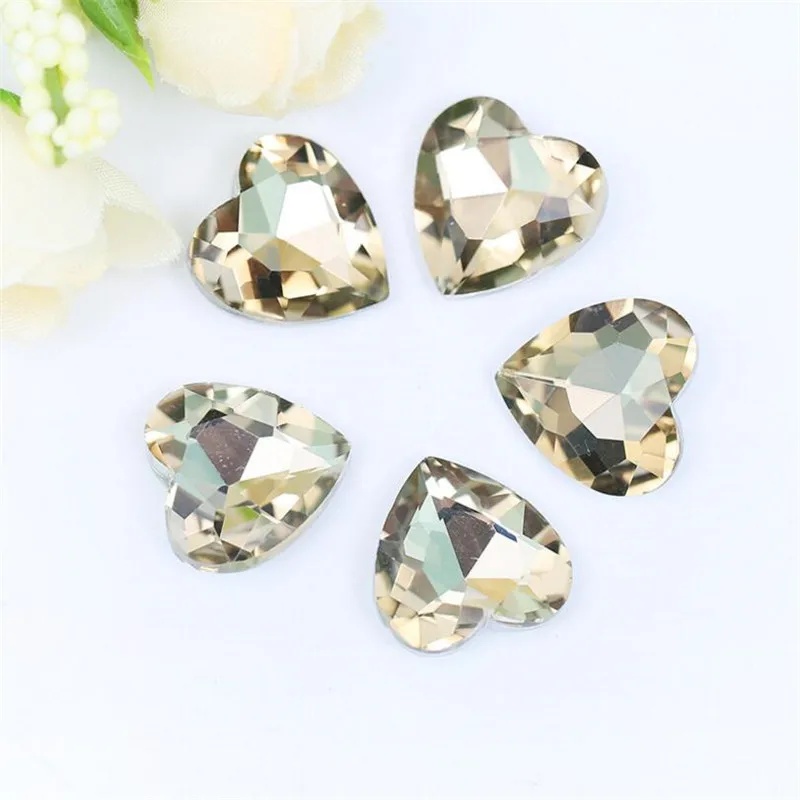 Различные размеры Lt топаз цвет сердце форма ручная работа стразы стекло DIY