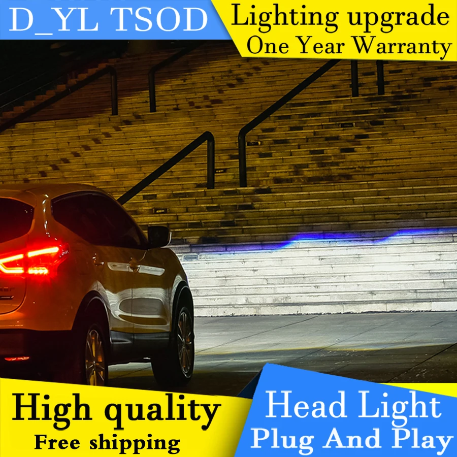Car Styling Headlights for Nissan Qashqai 2016 LED Headlight Head Lamp Daytime Running Light DRL Bi-Xenon HID | Автомобили и