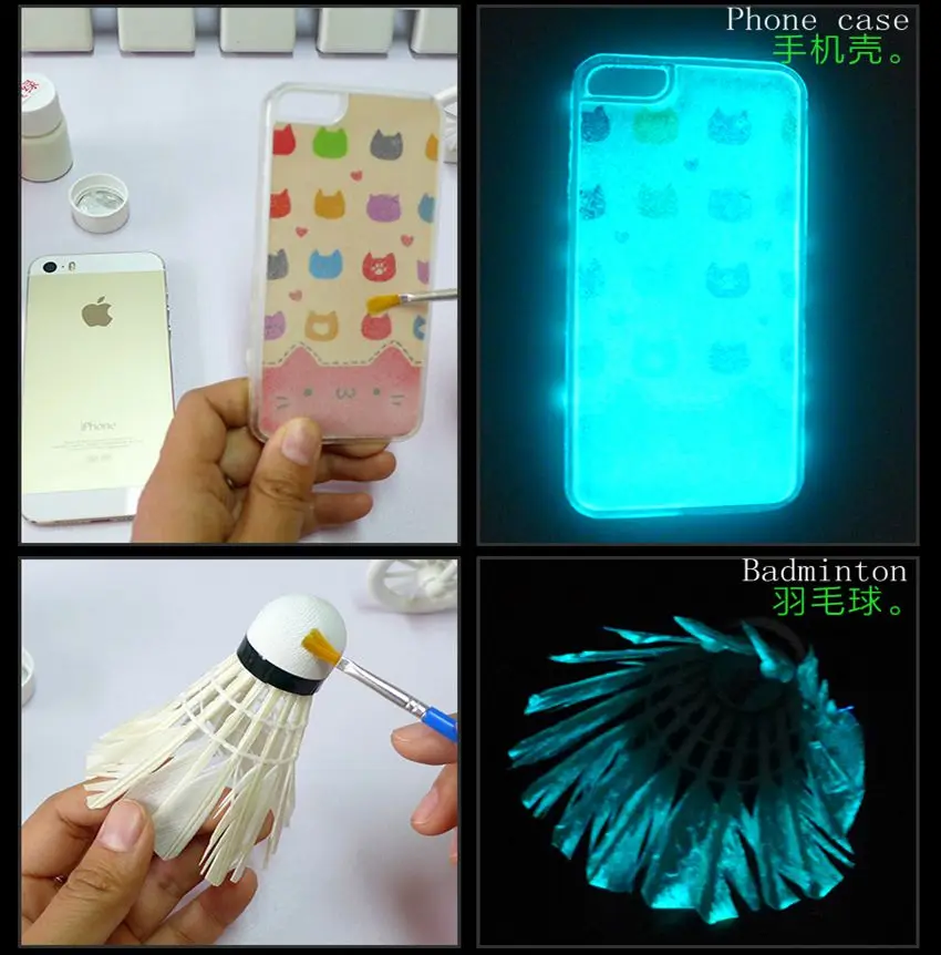 Супер Фиолетовый Яркий светящийся порошок DIY светящиеся краски материалы, светящиеся в темноте фосфоресцирующий порошок 50 граммов/шт