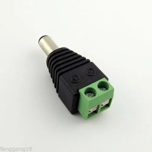 100 шт. DC 5 мм x 2 1 штекер CCTV LED разъем питания камера Balun адаптер соединитель|connector 5.5mm