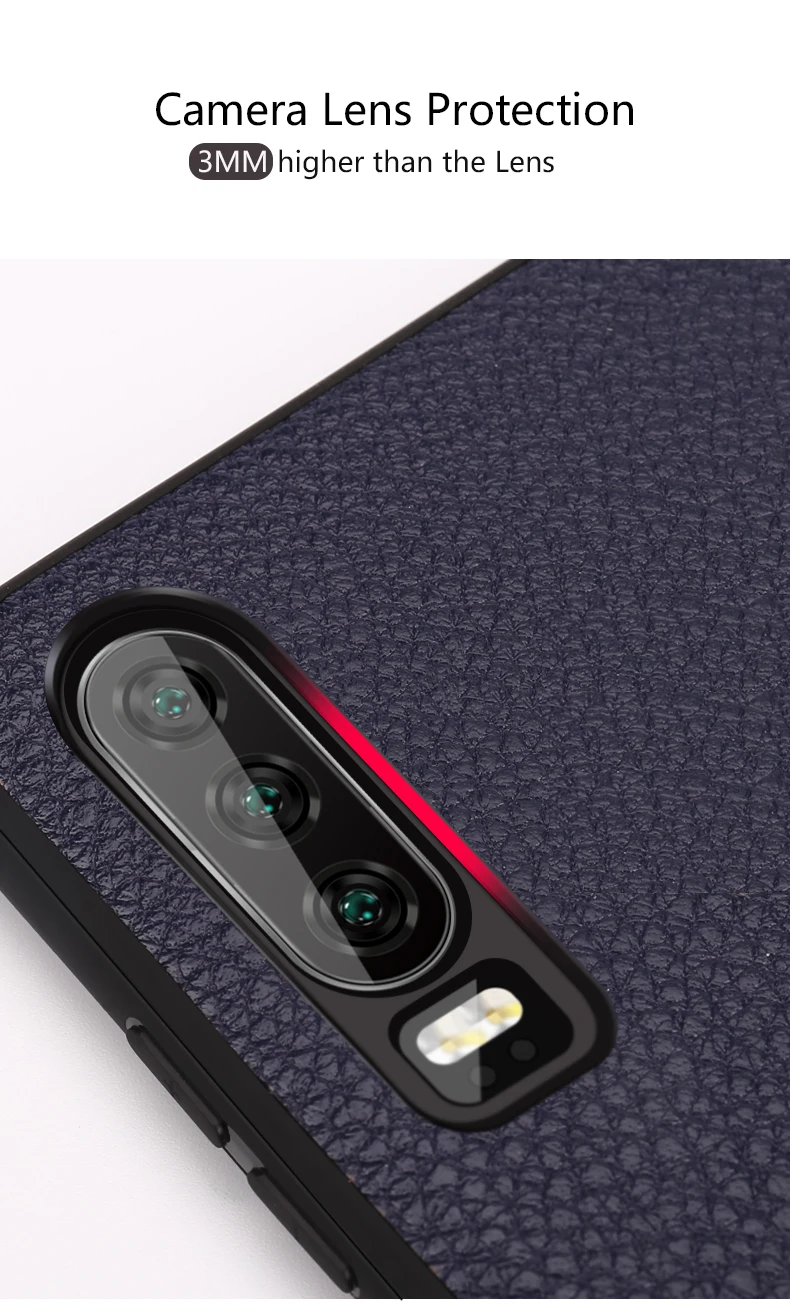 Для huawei P30 Pro чехол Mofi для huawei P30 Lite чехол Обложка на заднюю панель из искусственной кожи зернистый деловой стиль для huawei P30 Крышка Черный Красный