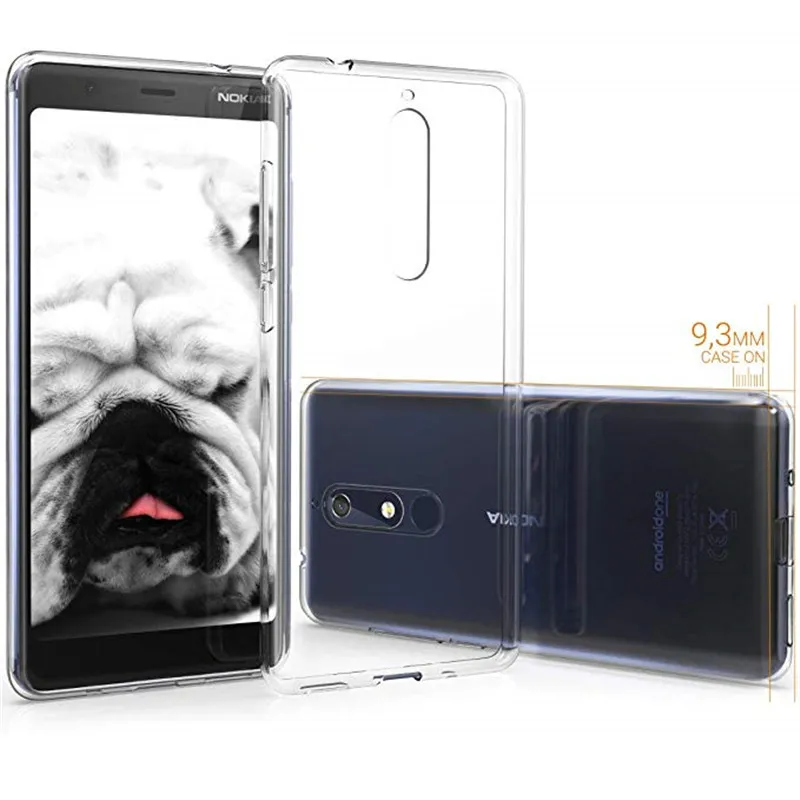 Мягкий прозрачный силиконовый чехол из ТПУ для Nokia 5 1 TA-1061 TA-1075 TA-1076 TA-1081 задняя