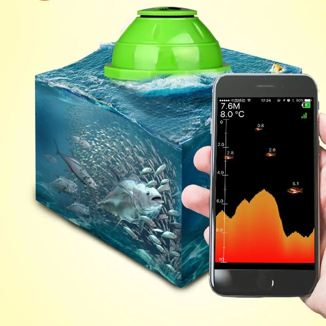 Новый WiFi беспроводной рыболокатор русский эхолот приложение лучший более