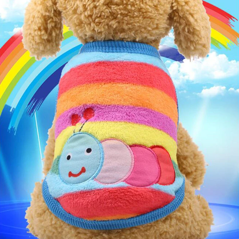 Лидер продаж одежда для собак с героями мультфильмов мягкая и теплая жилетка