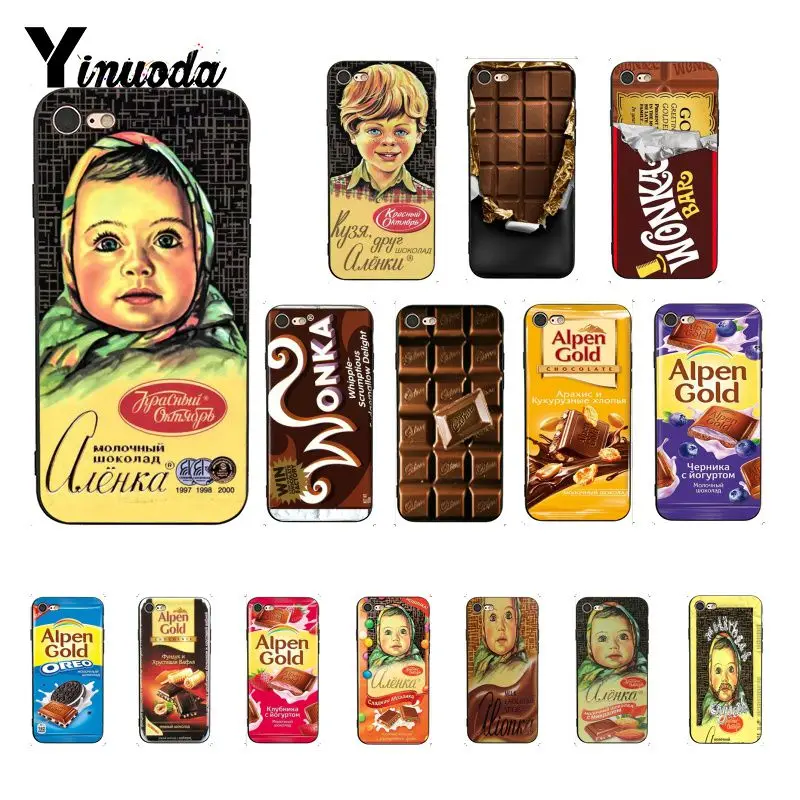 Yinuoda alenka bar wonka chocolate DIY роскошный высококачественный защитный чехол для телефона