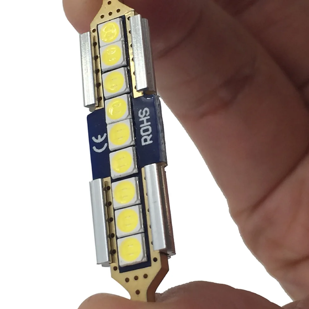 YSYFestoon Car 31mm Led Light 6000k White 3030 SMD c5w C10w 31 Mm 36mm 39mm 41mm Festoon Canbus Interior Lamp Bulb 12v | Автомобили и