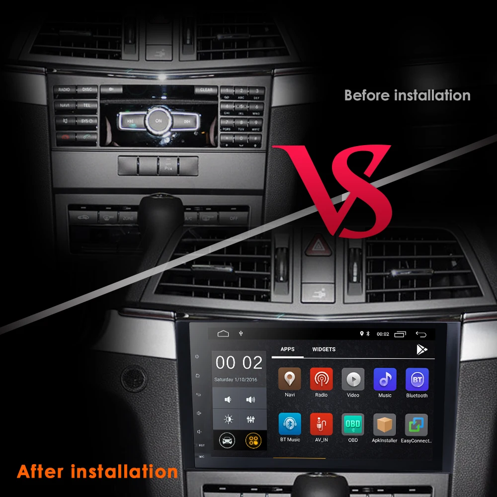 HD 2din Android 9.0 Car GPS Head unit for Mercedes Benz B200 A B Class W169 W245 Viano Vito W639 Sprinter W906 Bluetooth Radio | Автомобили